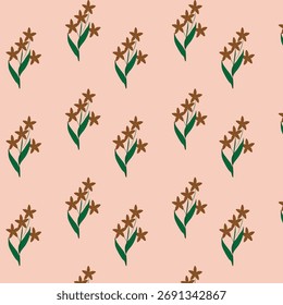 Flower spring design color seamless pattern