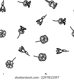 flor primavera floral vector de flor patrón sin fisuras ilustración de línea delgada