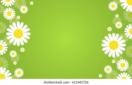 Flower spring green background vector illustration collection