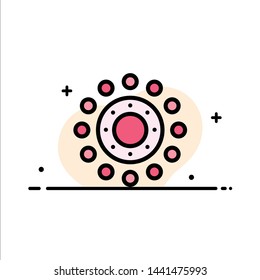 Flower, Spring, Holiday, Easter  Business Flat Line Filled Icon Vector Banner Template