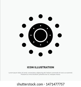 Flower, Spring, Holiday, Easter solid Glyph Icon vector
