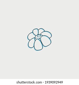 flower - spring icon. Vector line symbol design