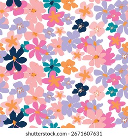 Flower Spring liberty seamless pattern 