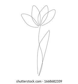 Flower Spring Line Drawing Vector Illustration Stock Vector (Royalty ...