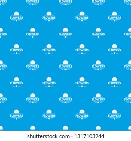 Flower spring pattern vector seamless blue repeat for any use