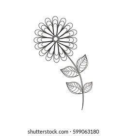 flower spring season line vector illustration eps 10