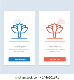 Flower, Spring Flower, Tulip  Blue and Red Download and Buy Now web Widget Card Template