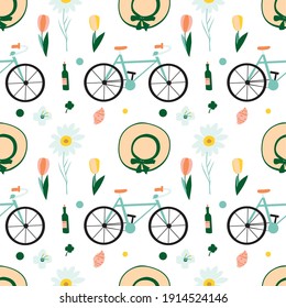 Flower spring vector leaf nature bike vine