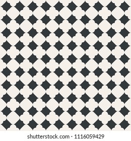 flower & square shape like a chessboard seamless pattern monochrome or two colors vector