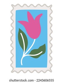 Blumenstempelsymbol auf Weiß