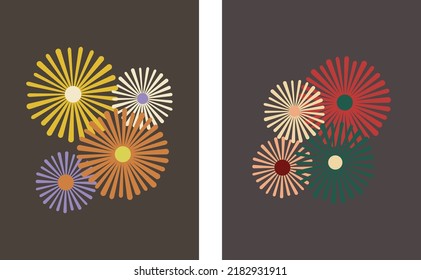 Flower Stamp Pattern Illustration Graphic