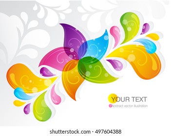 Ornamento abstracto de estrella de flores. Ilustración vectorial.
