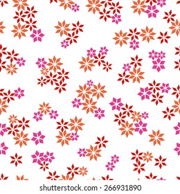 Flower star seamless pattern for fabric print, wallpaper, background - vector illustration