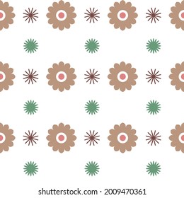 Flower star seamless pattern for textile wallpaper. Vector illustration.