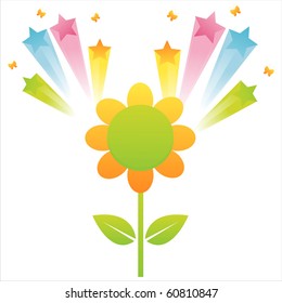 flower with star splash