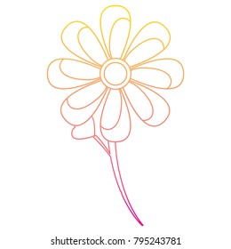 flower stem leaves bloom floral ornament image