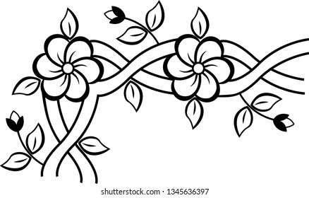 Flower stencil ornament