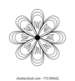 flower sticker vector illustration