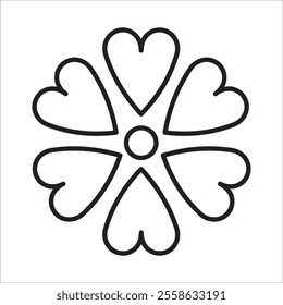Flower stock icon outline vector