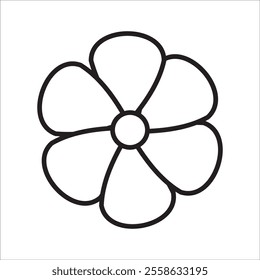 Flower stock icon outline vector