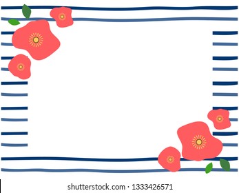 flower stripe frame