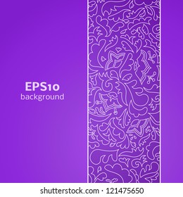Flower stripe ornamental pattern. Vector illustration for your business presentation.