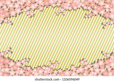 Flower and striped background material Wallpaper, Copy Space, Title Space, Message Space,