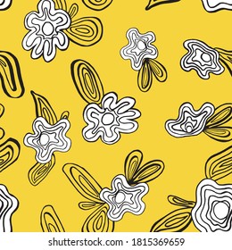 flower stroke wave summer pattern doodle graphic