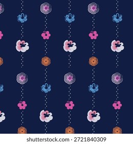 Flower style bracelet pattern blue color