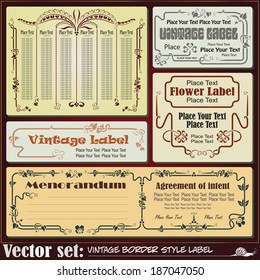 Flower style labels on different topics for decoration and design 