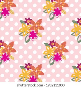 Flower background. Liberty style. Seamless vector texture. 