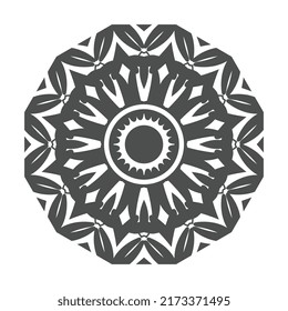 Mandala elegante de flores con decoración