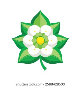 Flower Stylized green vector design illustration