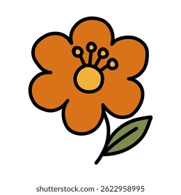 Flower. A summer flower. Modern design. Concise style.