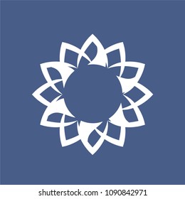 flower or sun shape company logo