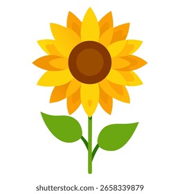 Eine Blume der Sonnenblume, Vektorgrafik