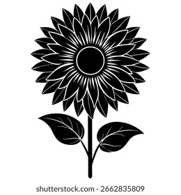 Uma flor de girassol ilustração vetor