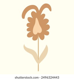 Flower from suzani - simple shape patterns for creating designs and other things. Uzbekistan culture. Textile product.	