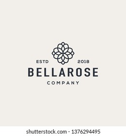 Flower swirl logo design concept. Universal flower design. Looks feminine and elegant.