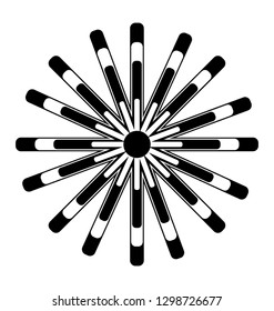 Flower symbol icon solid design 