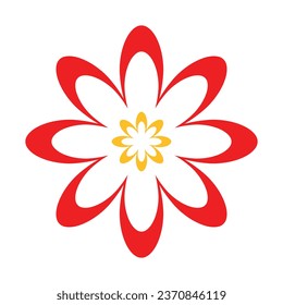 icono de símbolo de flor, ilustración vectorial