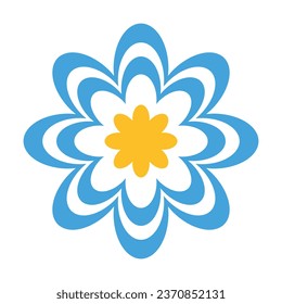 icono de símbolo de flor, ilustración vectorial