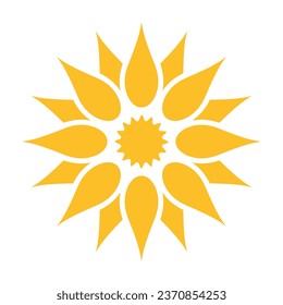 icono de símbolo de flor, ilustración vectorial