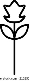 Blumensymbol-Vektorgrafik für Natur, Ökologie und Umwelt in einer flachen farbigen Illustration