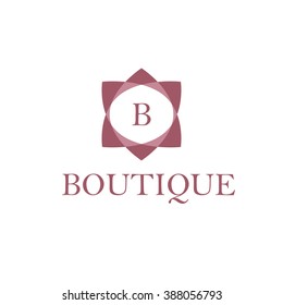 Flower symbol. Flower logo design template for flower shop, cosmetic and beauty salon or spa center. Creative icon concept. 