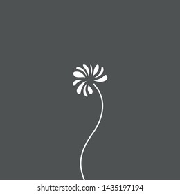 flower symbol on gray background