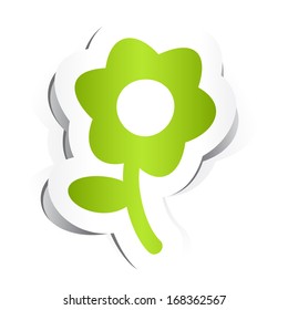 Flower Symbol with Paper Design.