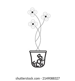 plantilla de diseño de camiseta de flor