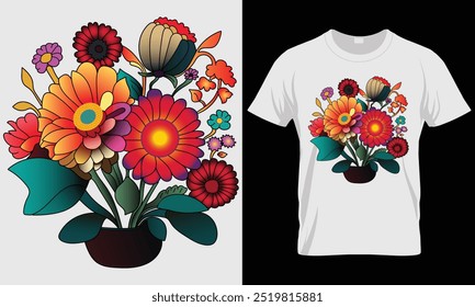 Flower t shirt design and templates