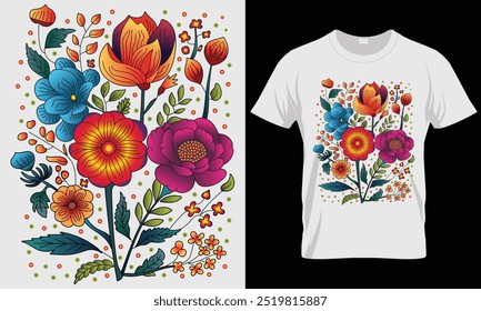 Flower t shirt design and templates